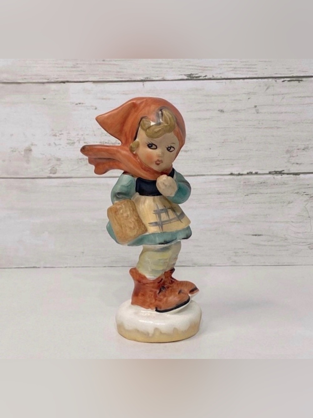 Vintage Hummel Style Windy Girl Figurine